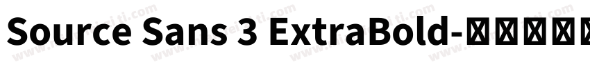 Source Sans 3 ExtraBold字体转换